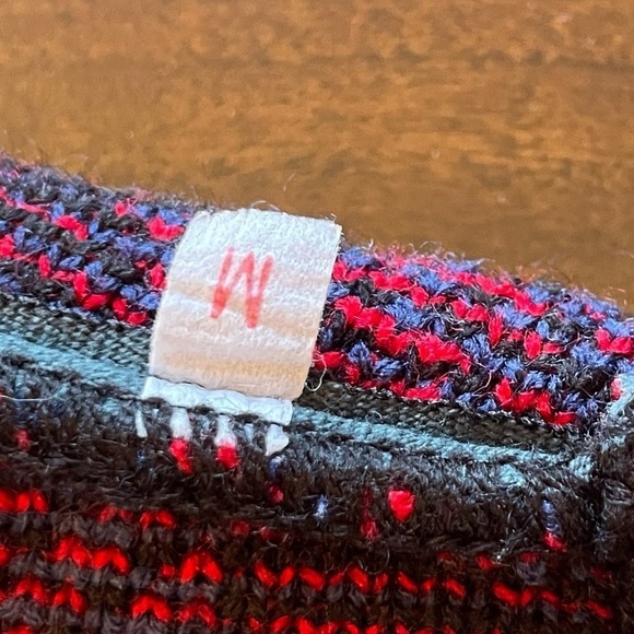 1980's AOP Teddy Bear Tartan Plaid Plush Tail Themed Cardigan Sweater Medium - Picture 12 of 12